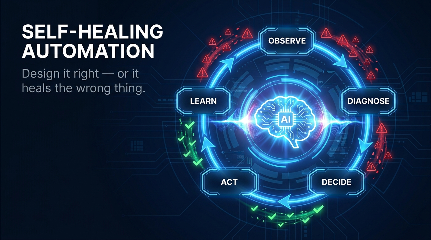 Why Most Self-Healing Automations Heal the Wrong Thing (And How to Design Ones That Don’t)