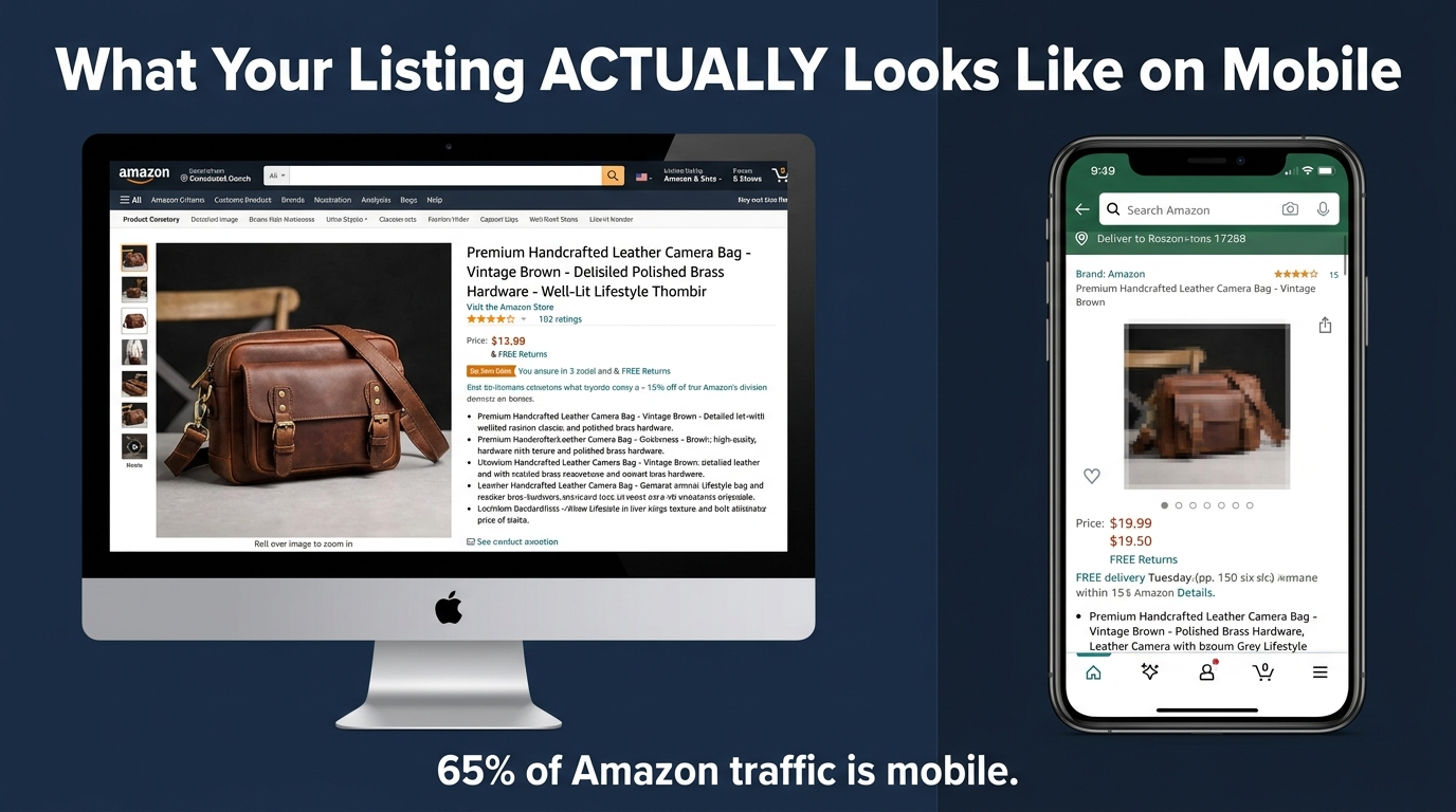 What Your Amazon Images Actually Look Like on a Phone — And Why Most Sellers Get It Wrong