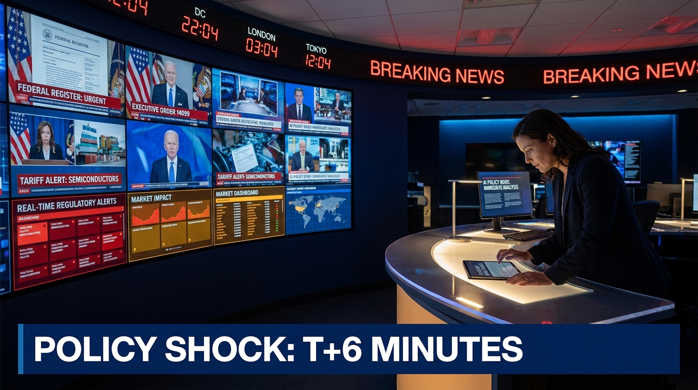 When Policy Breaks in Real Time: How AI Newsrooms Are Rebuilding the Coverage Playbook From the Ground Up