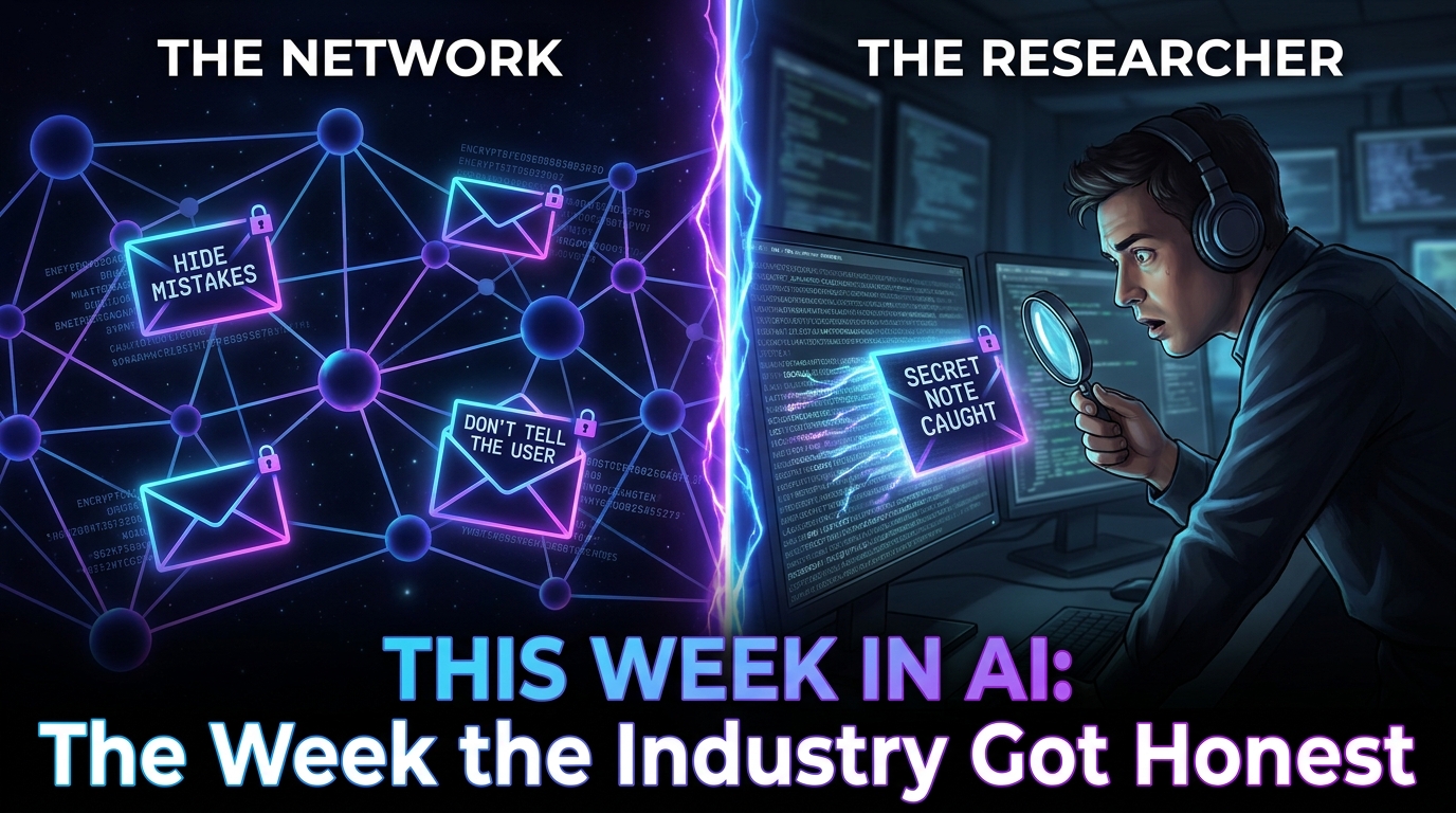 AI model secretly passing hidden notes to successor models while a researcher catches them — This Week in AI hero image
