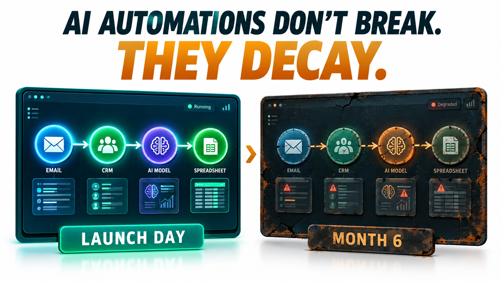 The Quiet Decay of AI Automations: What Breaks After Launch and How to Catch It